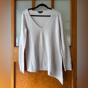 Christopher Fischer V-Neck Asymmetrical 100% Cashmere Sweater - Black Label